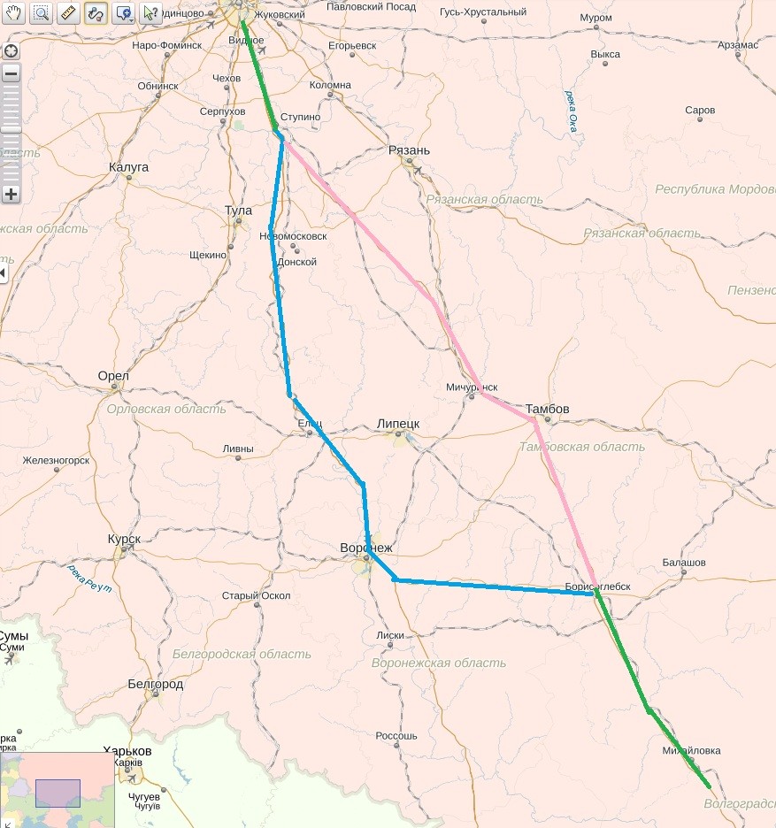 Карта трассы борисоглебск волгоград